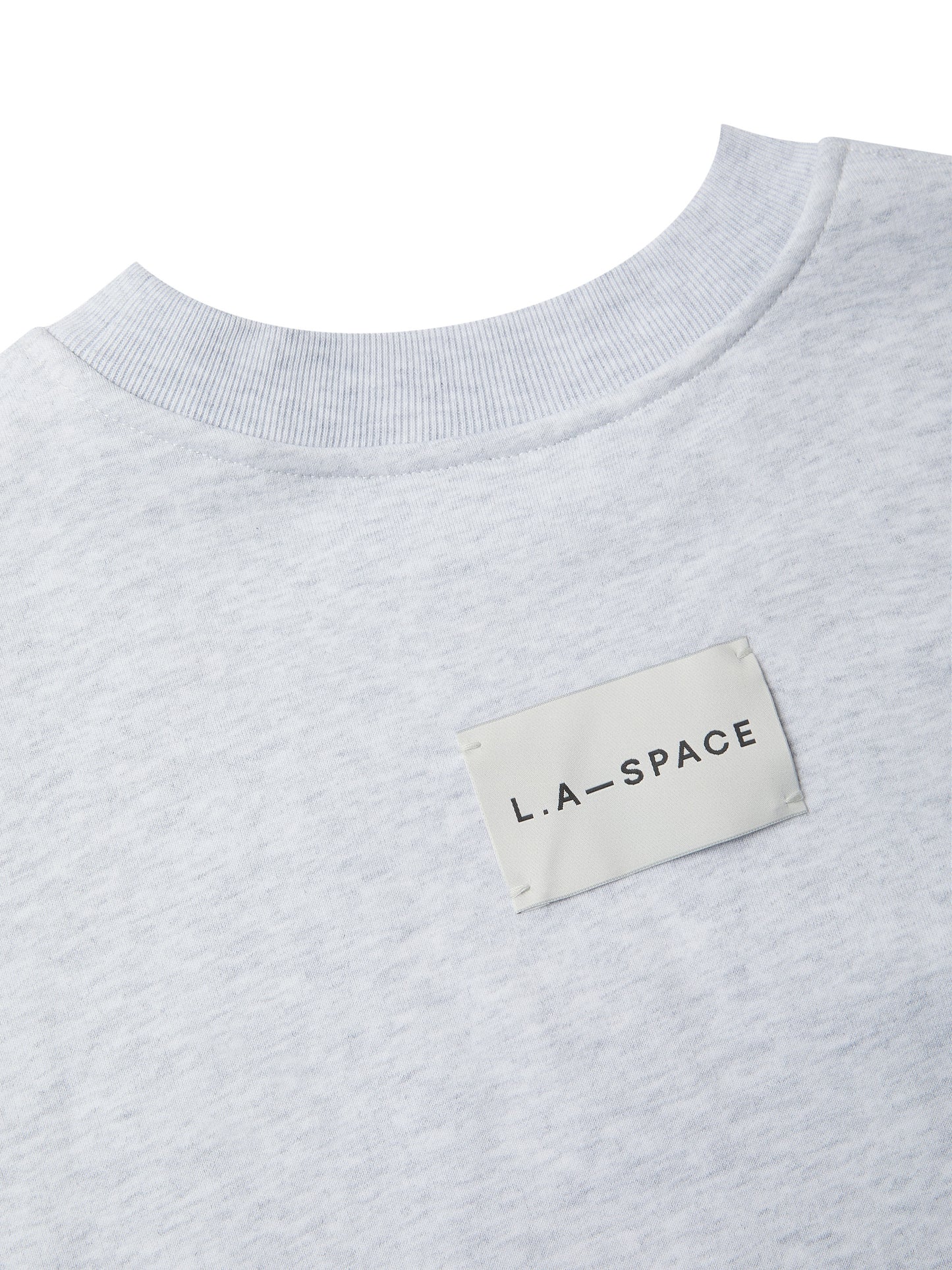 'LOST IN L.A-S' EMBROIDERED SWEATSHIRT IN LIGHT GREY MARL