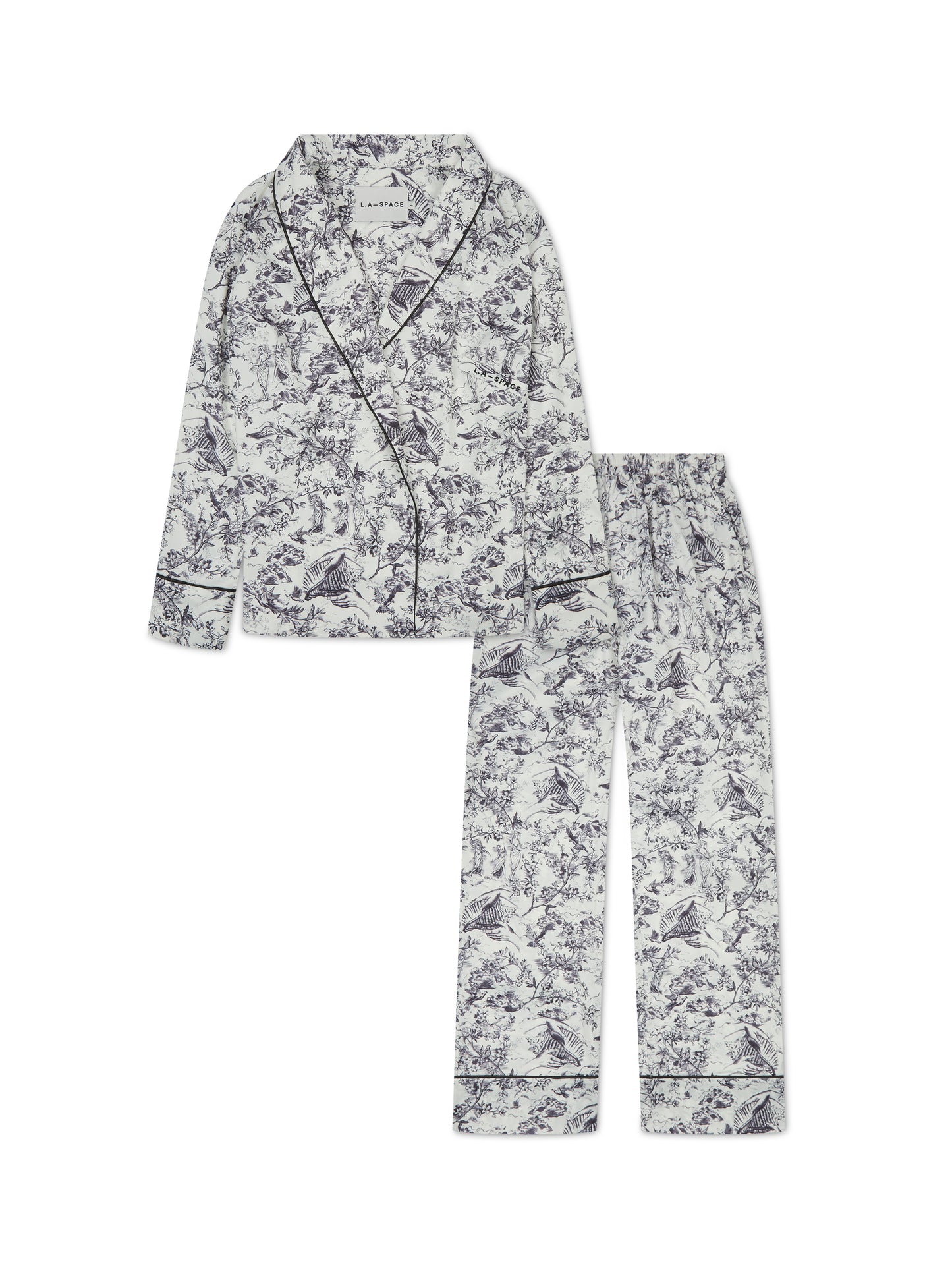 L.A-S SIGNATURE 5 PIECE NIGHTWEAR GIFT SET WHITE MULTI