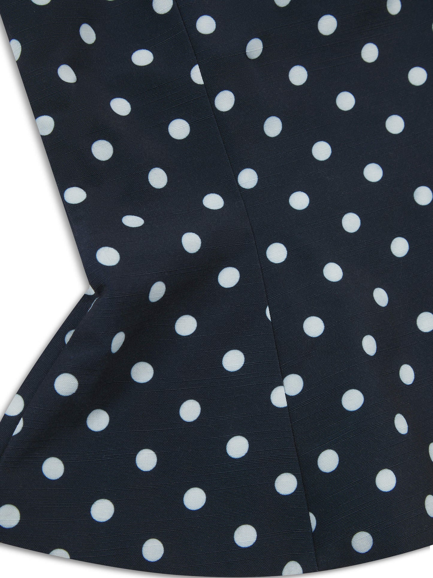 'LOTUS' POLKA DOT SQUARE NECK PEPHEM TOP NAVY