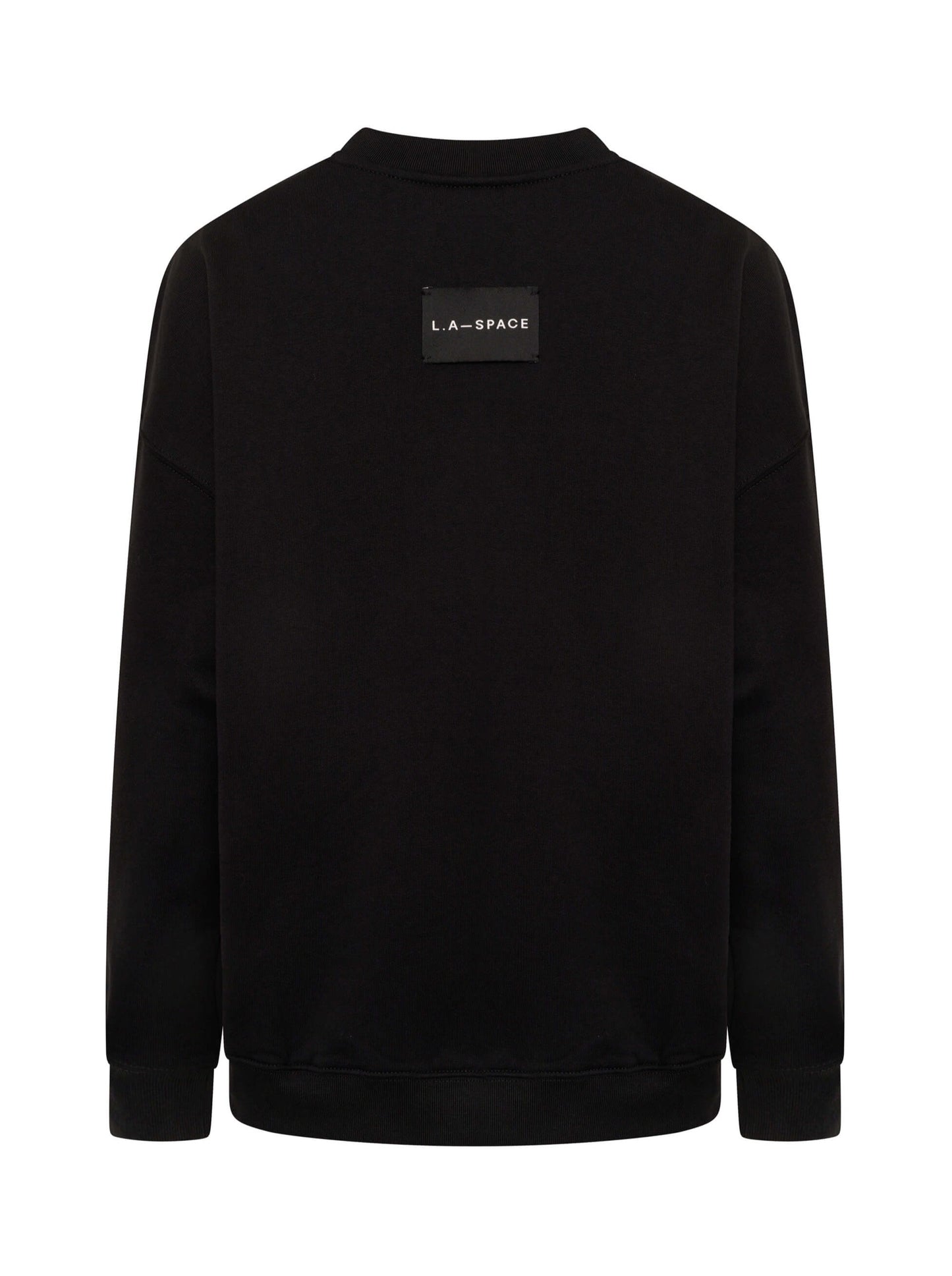 'YOUR SPACE OR MINE' EMBROIDERED SWEATSHIRT BLACK