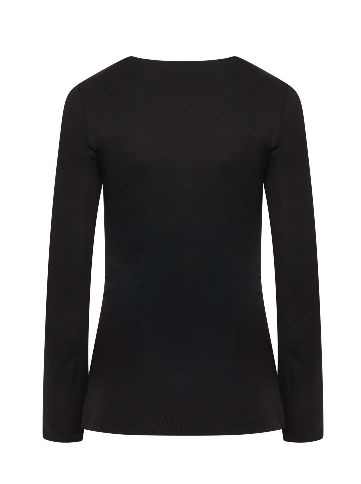 'CONNECTICUT' LONG SLEEVE ATHLEISURE TOP BLACK
