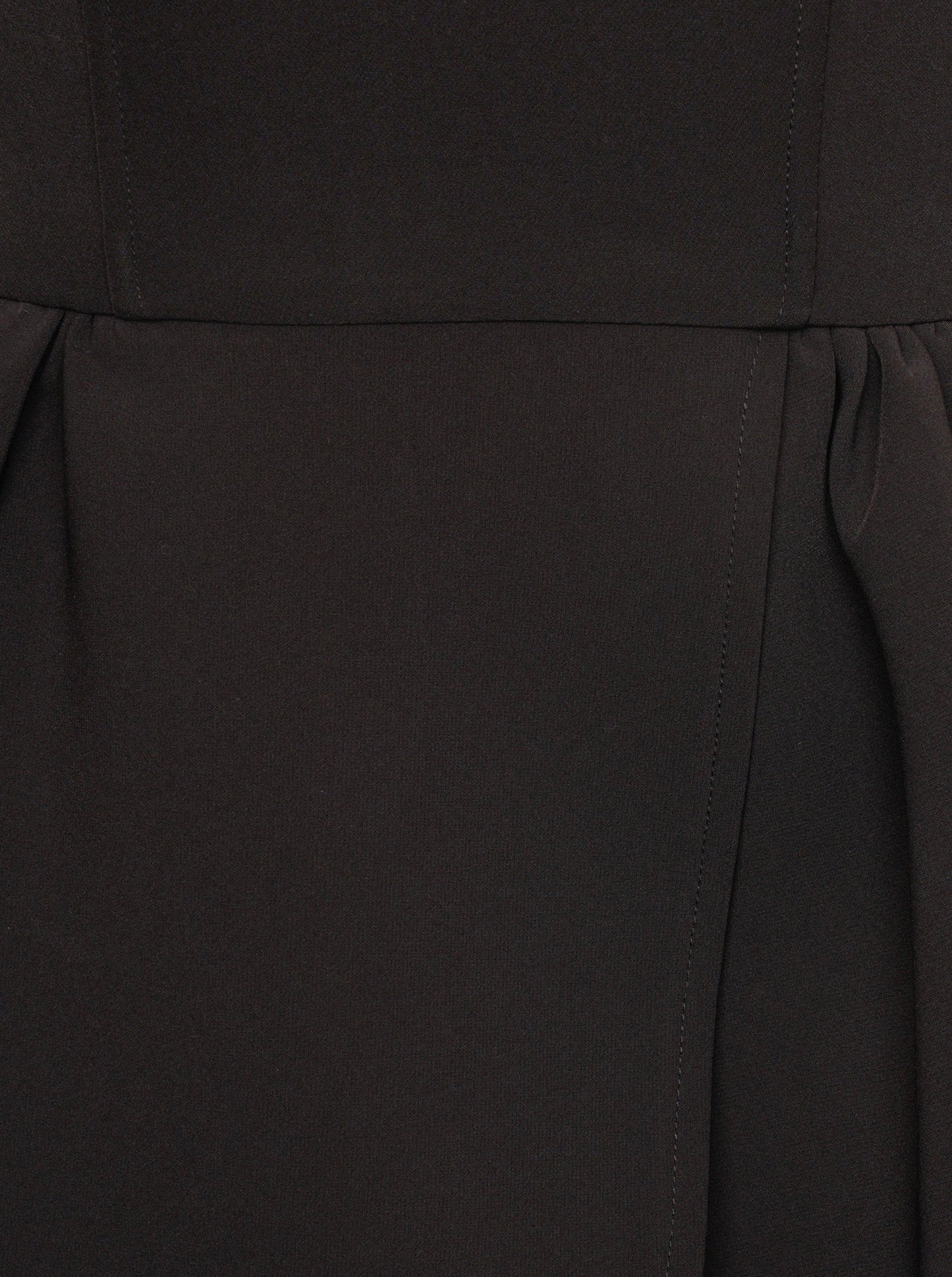 'ESTELLE' HOURGLASS BANDEAU WRAP FRONT MINI DRESS BLACK