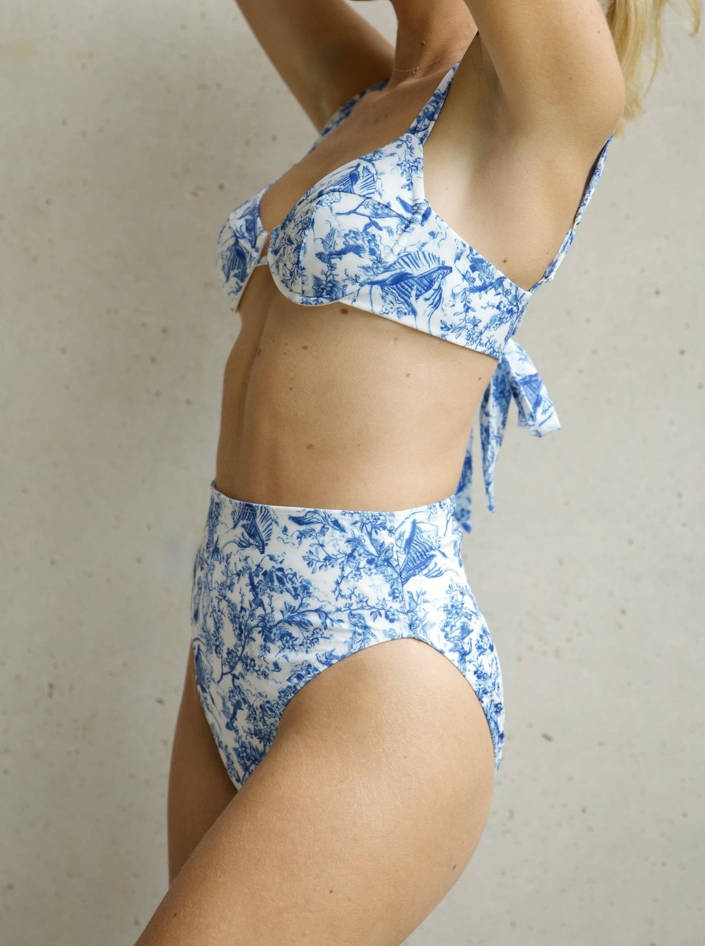 'SELENE' HIGH WAIST DEEP WAISTBAND BIKINI BRIEF TOILE