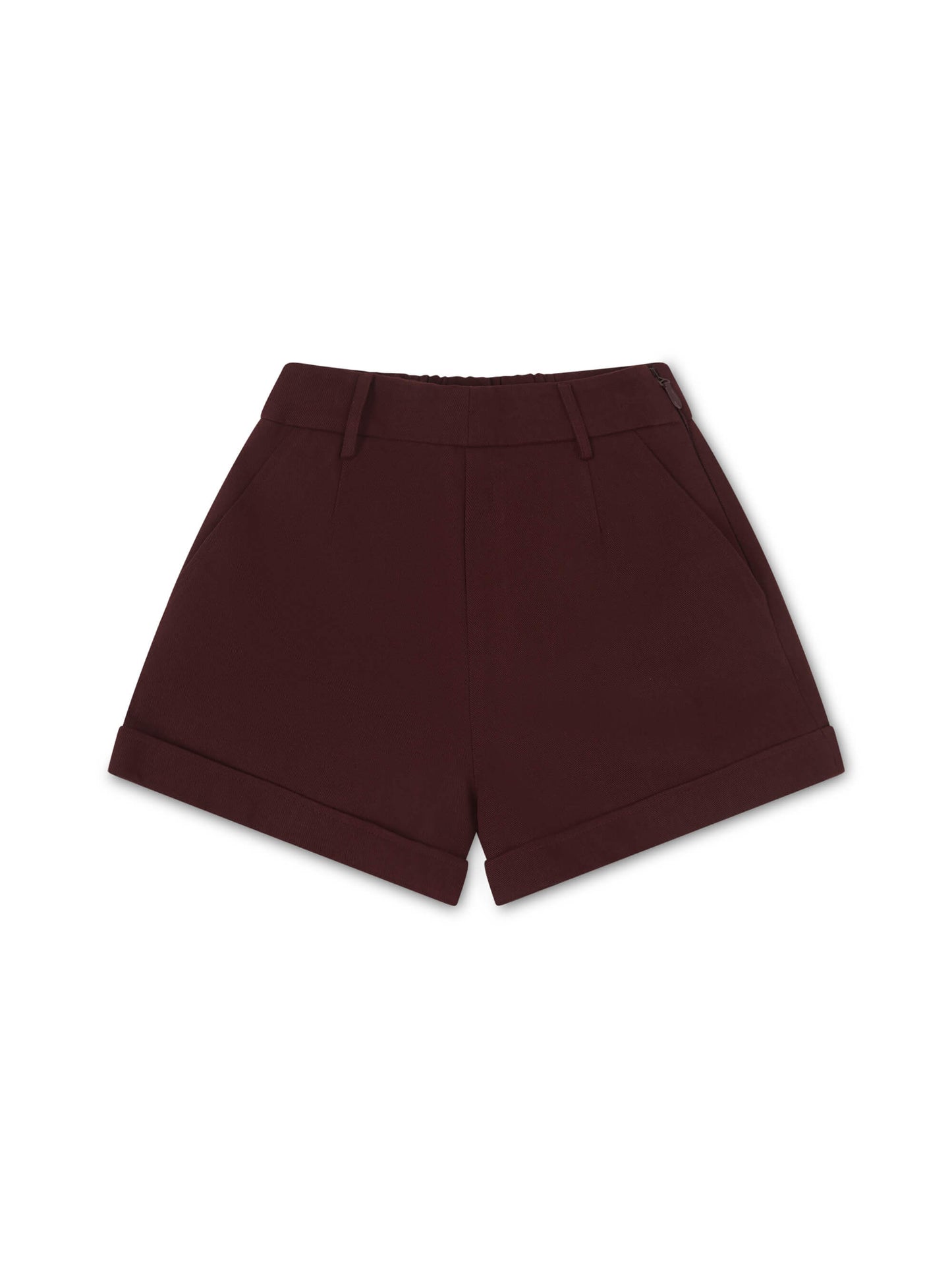 *COMING SOON* -  'ASTON' HIGH WAISTED TAILORED CITY SHORT BURGUNDY