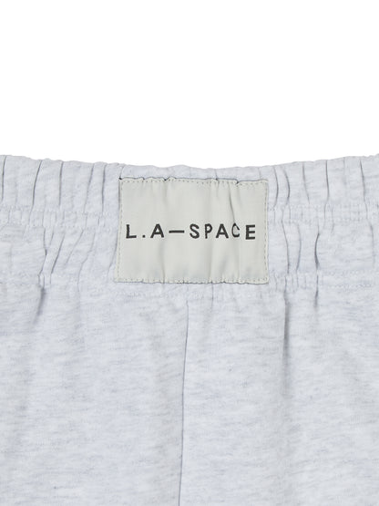 ‘L.A- SPACE’ RELAXED FIT JOGGERS IN LIGHT GREY MARL