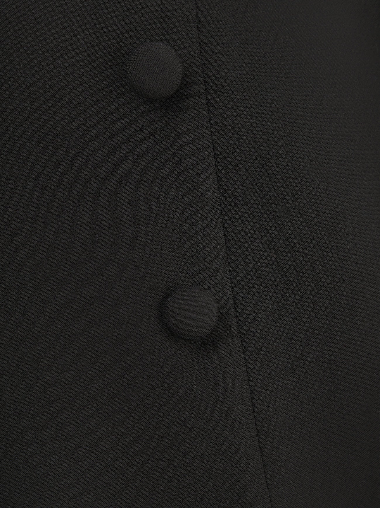 ***PRE-ORDER*** 'MARILYN' EXAGGERATED SQUARE BANDEAU BUTTON DETAIL MIDI DRESS BLACK