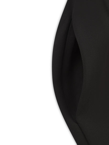 ***PRE-ORDER*** 'MARILYN' EXAGGERATED SQUARE BANDEAU BUTTON DETAIL MIDI DRESS BLACK