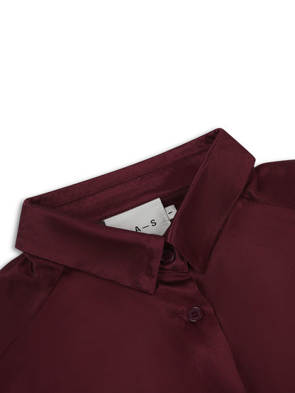 *COMING SOON* -  ‘LADY’ PERFECT FIT FLUID BLOUSE BURGUNDY