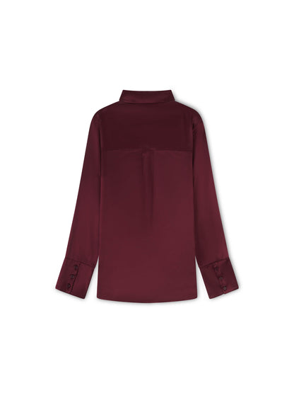 *COMING SOON* -  ‘LADY’ PERFECT FIT FLUID BLOUSE BURGUNDY