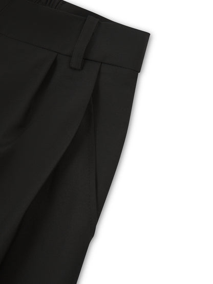 'SAMANTHA' DEEP PLEAT WIDE LEG TROUSERS BLACK
