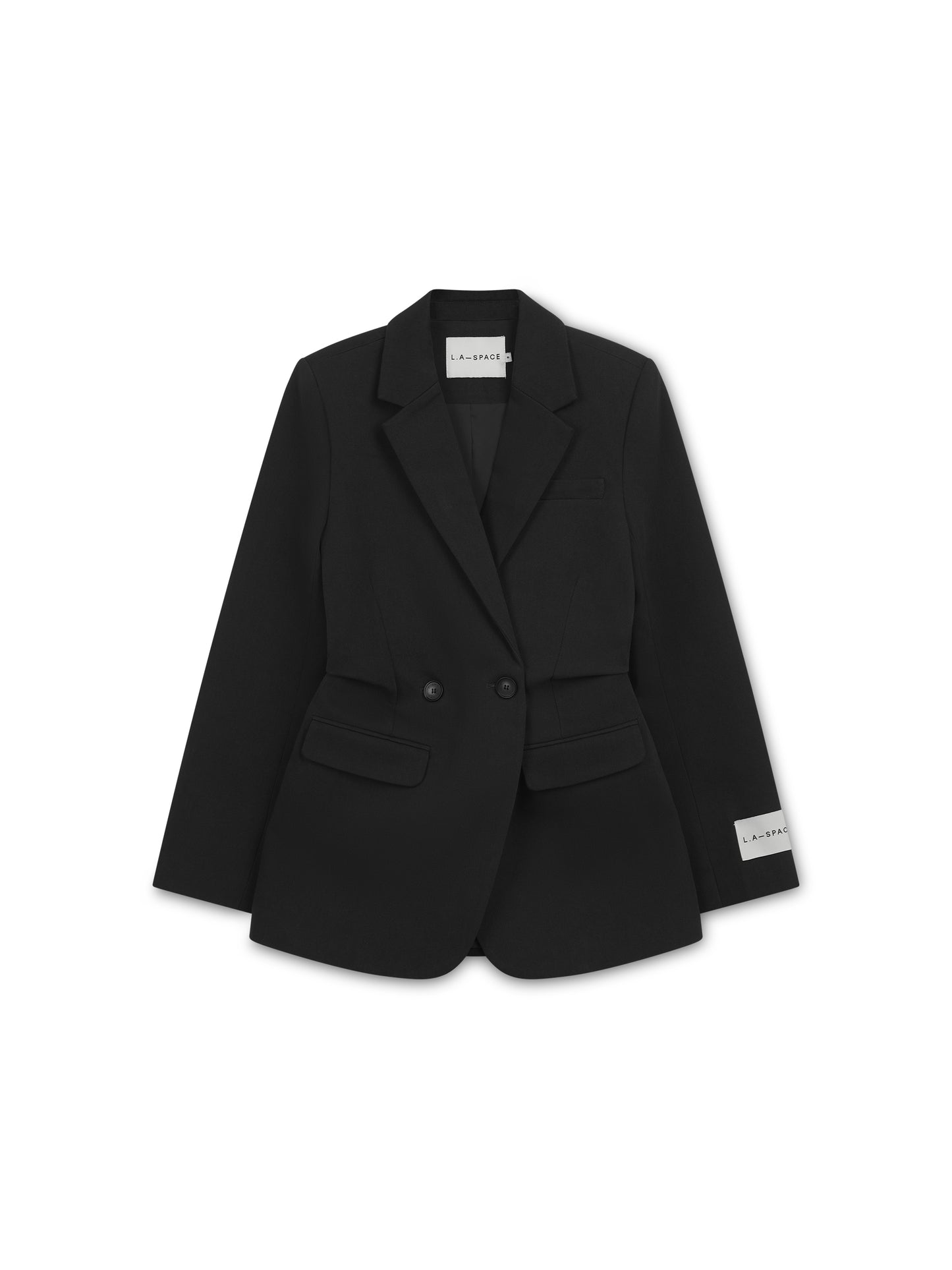 *COMING SOON* - 'ASTON' STRUCTURED HOURGLASS CINCHED WAIST BLAZER BLACK