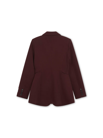 *COMING SOON* - 'ASTON' STRUCTURED HOURGLASS CINCHED WAIST BLAZER BURGUNDY