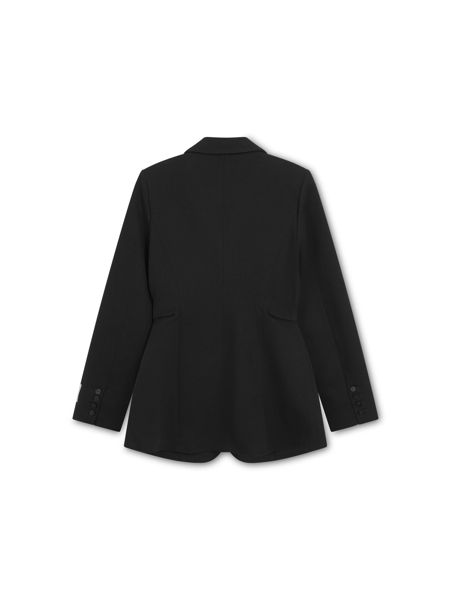 *COMING SOON* - 'ASTON' STRUCTURED HOURGLASS CINCHED WAIST BLAZER BLACK