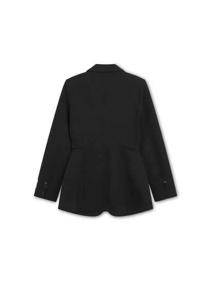 *COMING SOON* - 'ASTON' STRUCTURED HOURGLASS CINCHED WAIST BLAZER BLACK