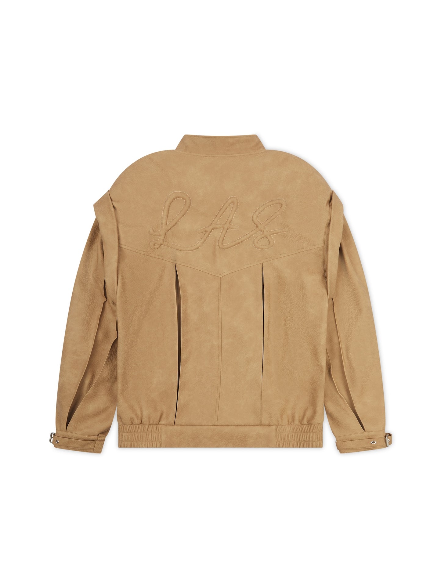 'SIENNA' FAUX LEATHER OVERSIZED MULTI WAY JACKET CAMEL