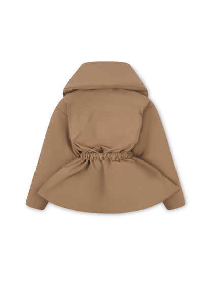 'MARAIS' SHAWL COLLAR BELTED PUFFER JACKET BROWN
