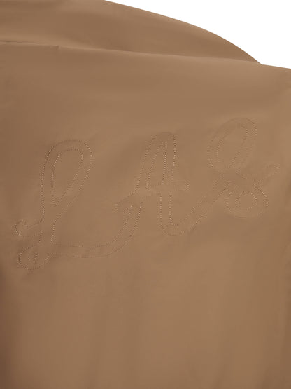 'MARAIS' SHAWL COLLAR BELTED PUFFER JACKET BROWN