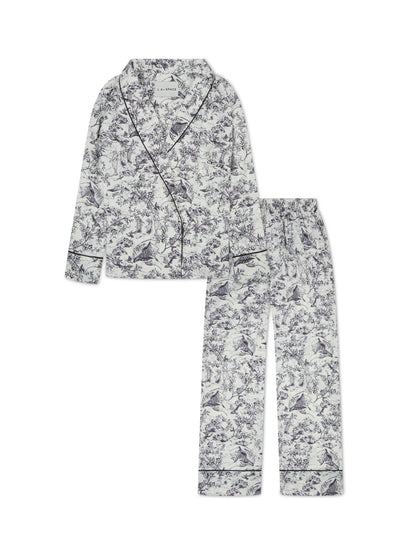 L.A-S SIGNATURE 5 PIECE NIGHTWEAR GIFT SET WHITE MULTI
