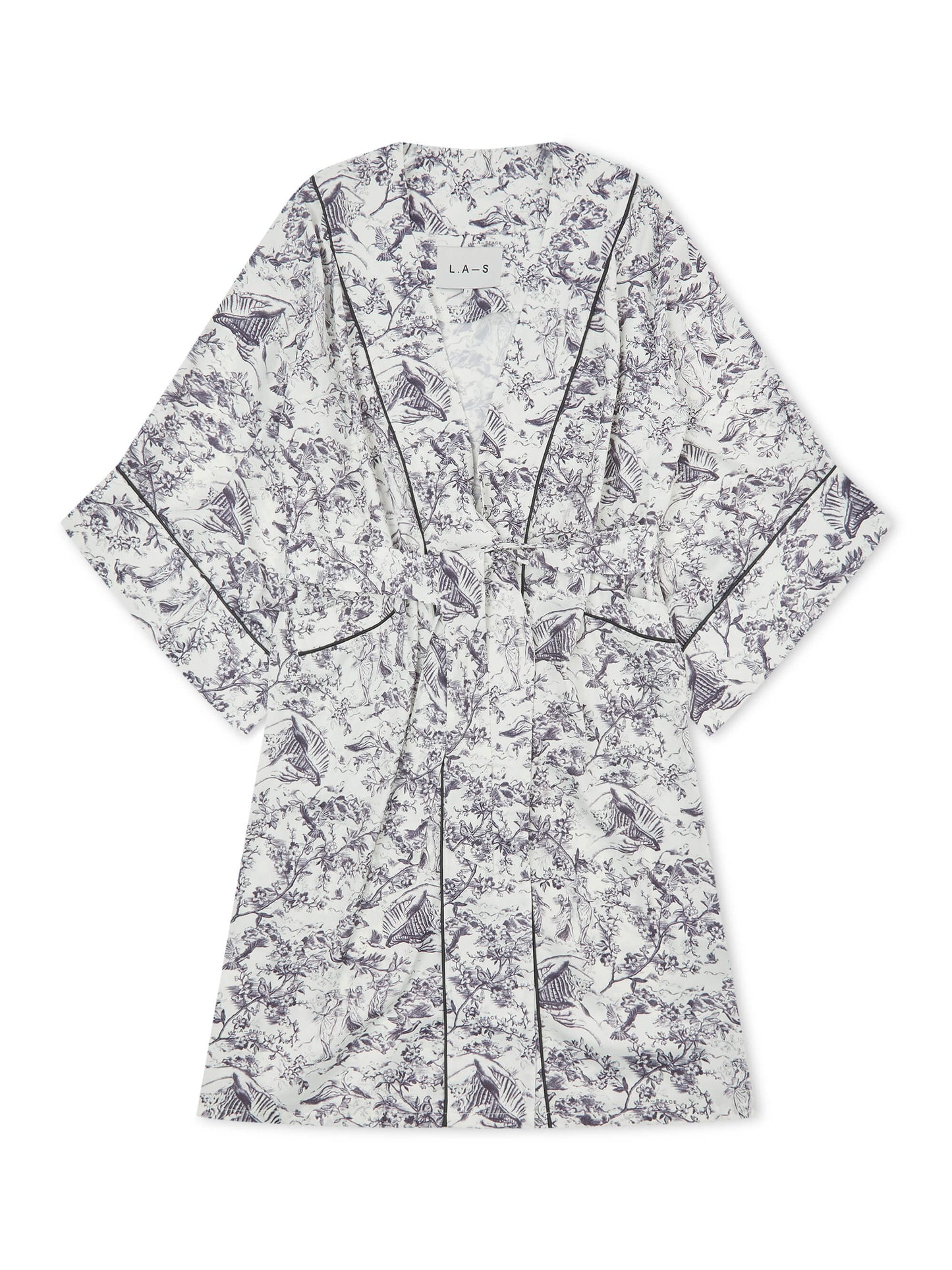 L.A-SPACE' SIGNATURE ROBE WHITE MULTI