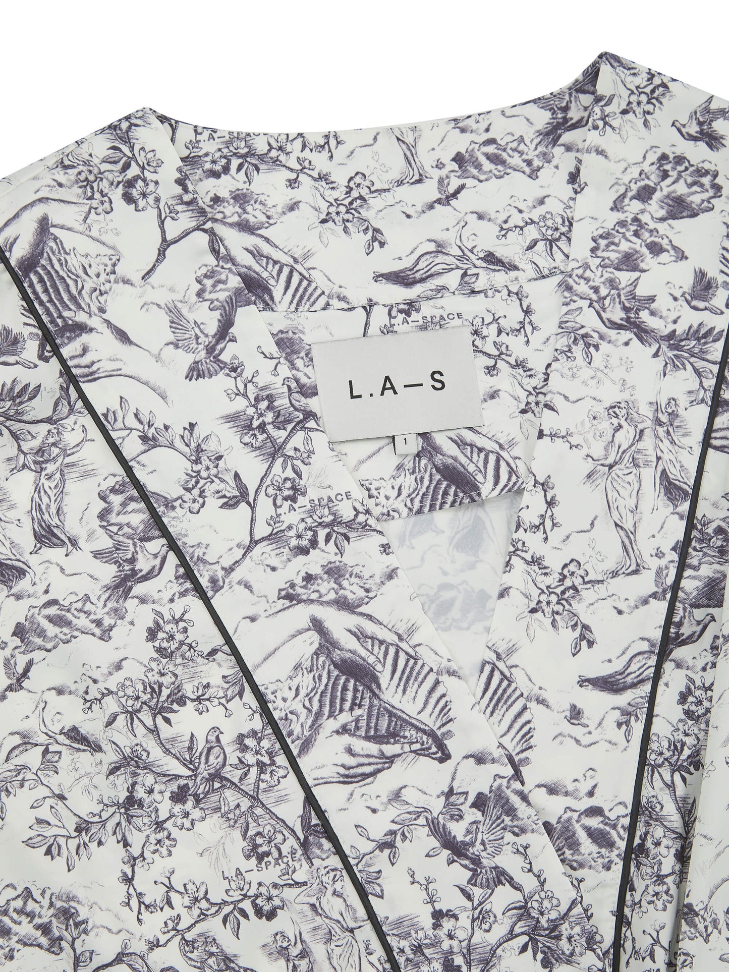 L.A-SPACE' SIGNATURE ROBE WHITE MULTI
