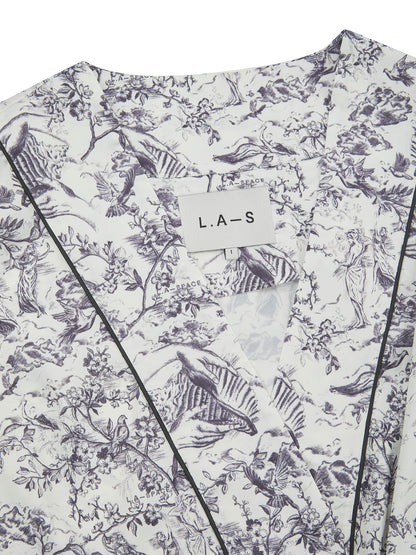 L.A-SPACE' SIGNATURE ROBE WHITE MULTI