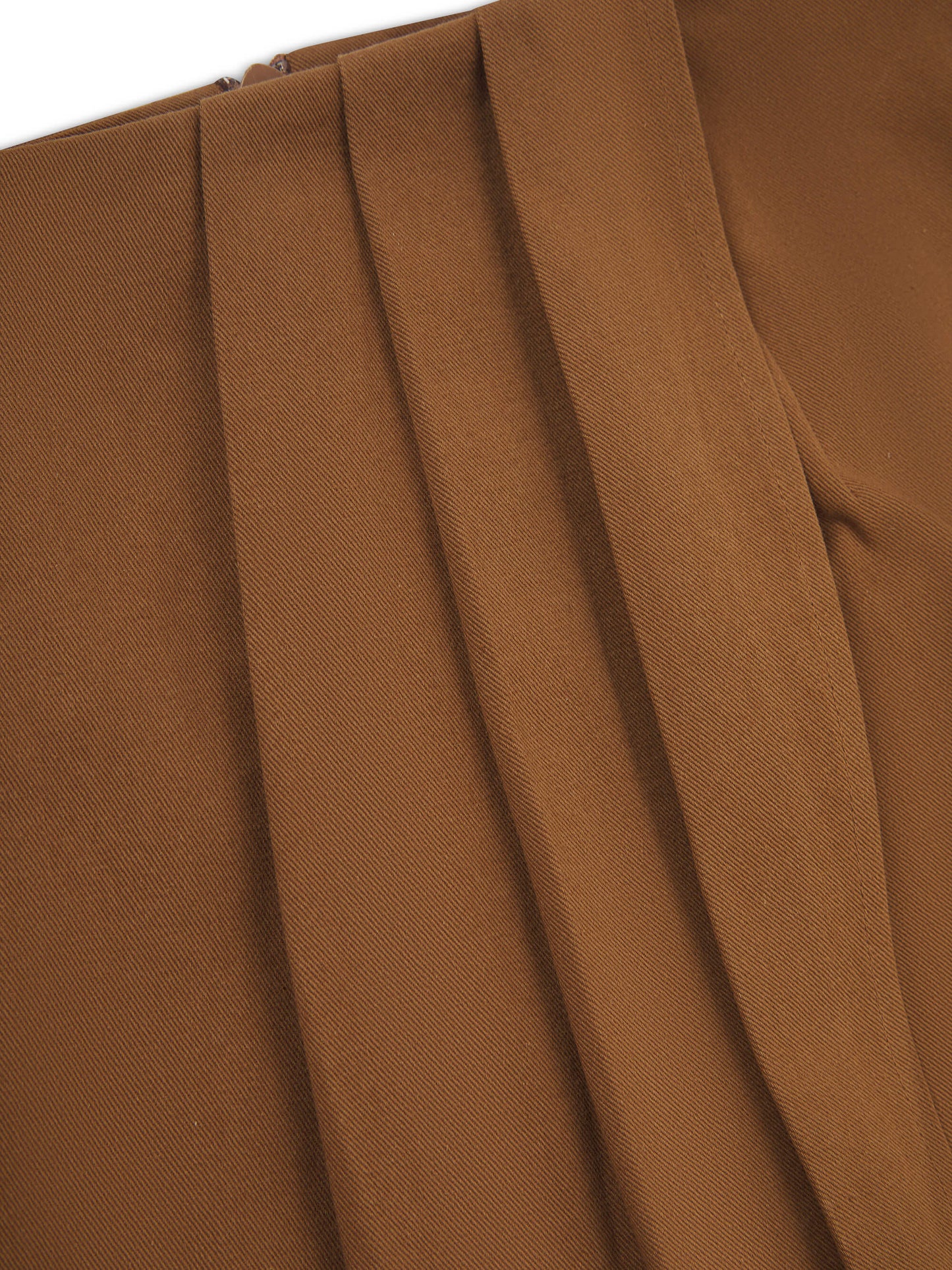 'BEVERLEY' WRAP FRONT MIDI SKIRT BROWN