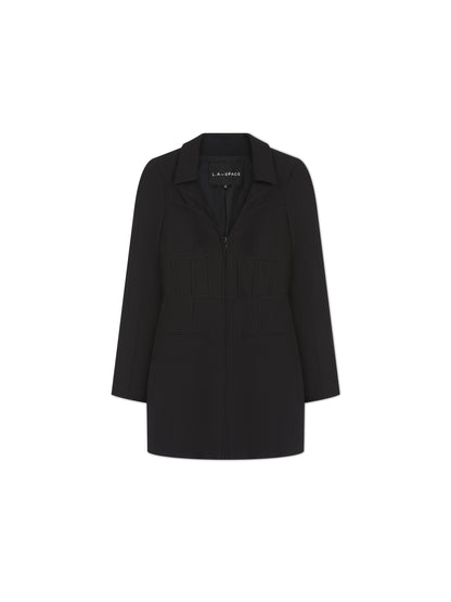 'BELLA' HOURGLASS CORSET BLAZER DRESS BLACK