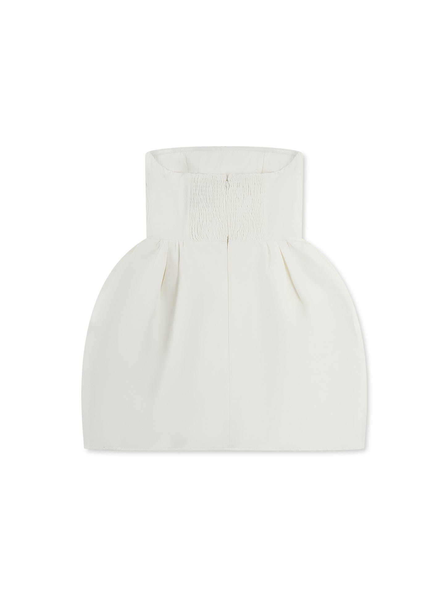 'ESTELLE' HOURGLASS BANDEAU WRAP FRONT MINI DRESS WHITE