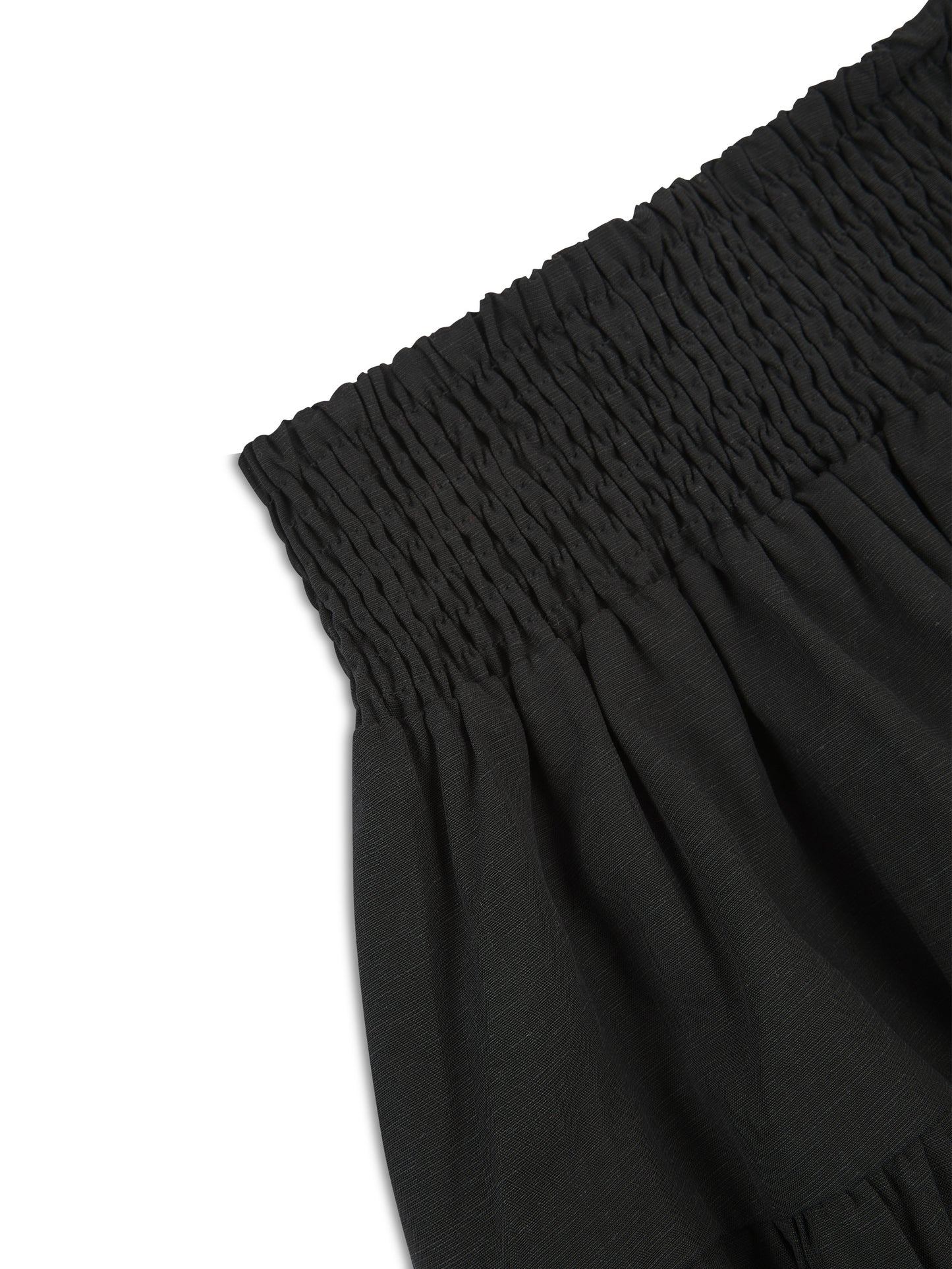 'YASMIN' BUBBLE HEM MINI SKIRT BLACK