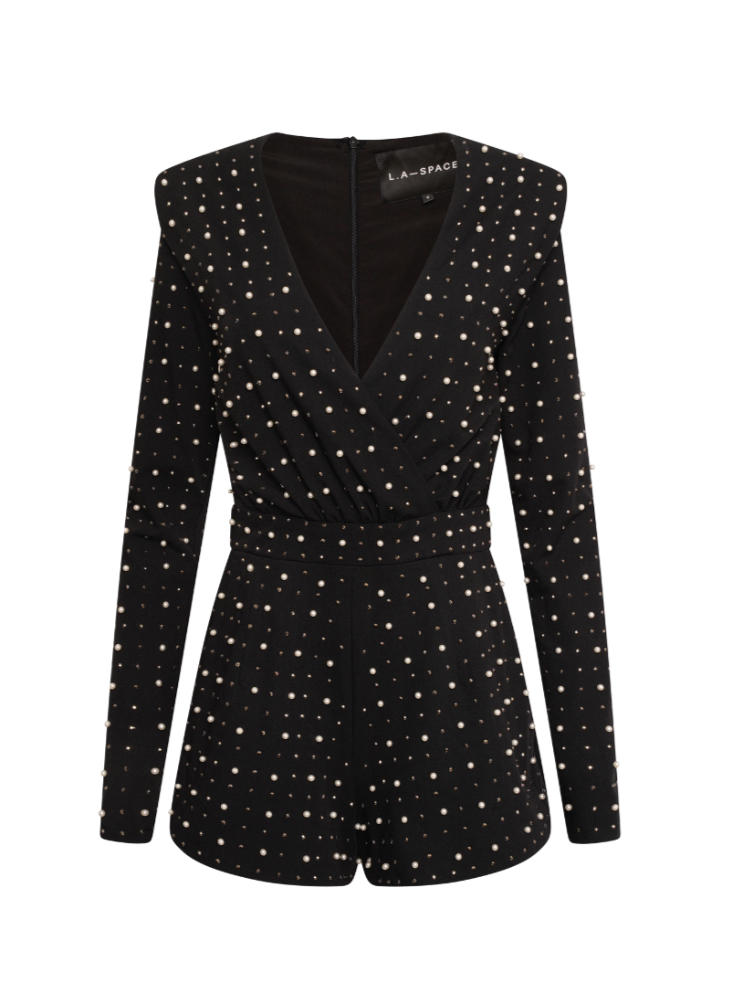 Black online tailored playsuit