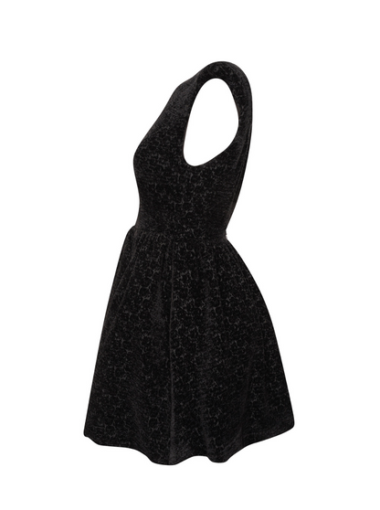 COCO CINCHED WAIST COCKTAIL MINI DRESS BLACK