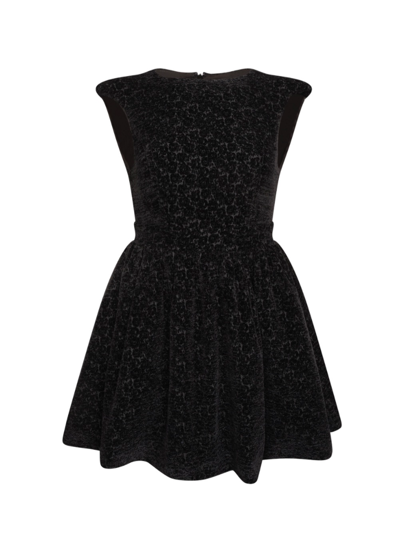 'COCO' CINCHED WAIST COCKTAIL MINI DRESS BLACK